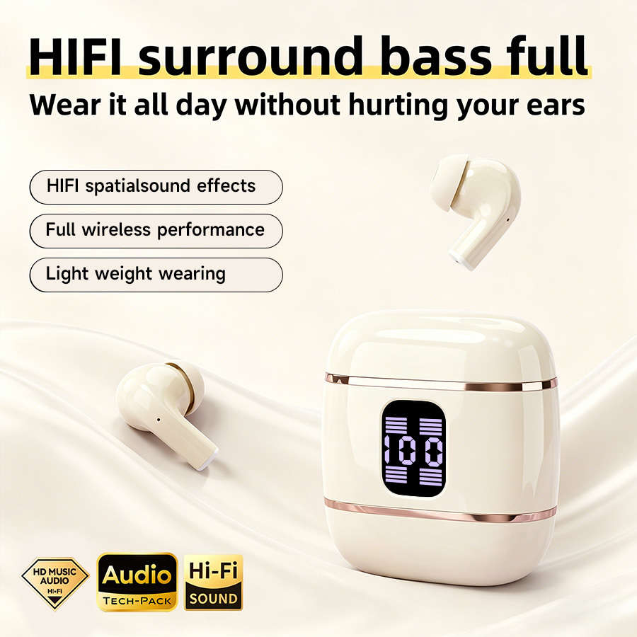 Headset White Size Upgraded High Definition Twin Headphones
