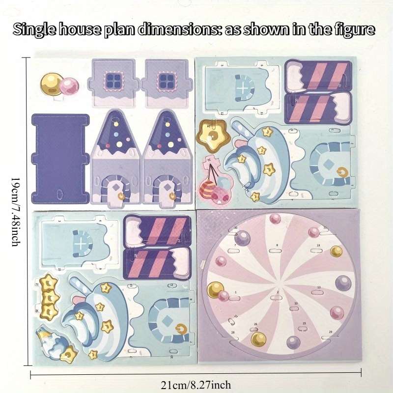 Building Toy Architectural Model Toy Set Model Random Quantity 4 Pcs