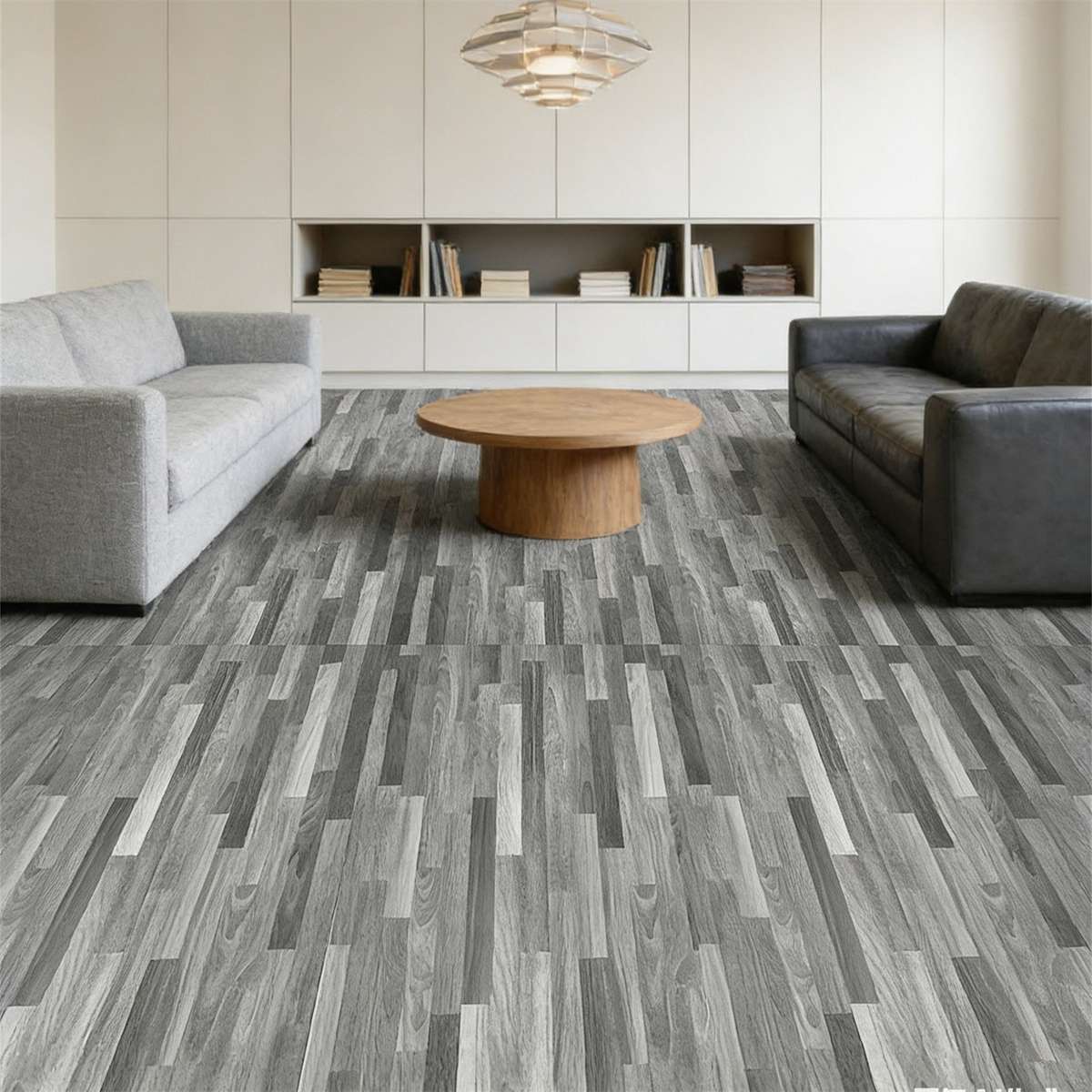 Self Adhesive Floor Stickers Parquet Light Gray 40Cm*500Cm