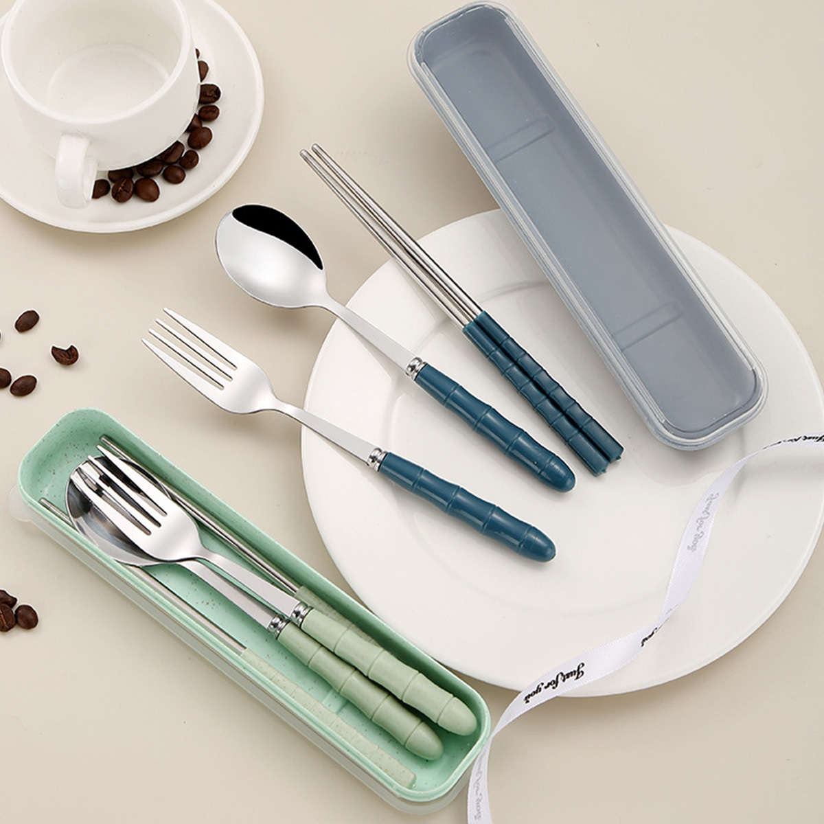 3pcs Stainless Steel Cutlery Set 3pcs Stainless Steel Flatware Set Portable Cutlery Set with