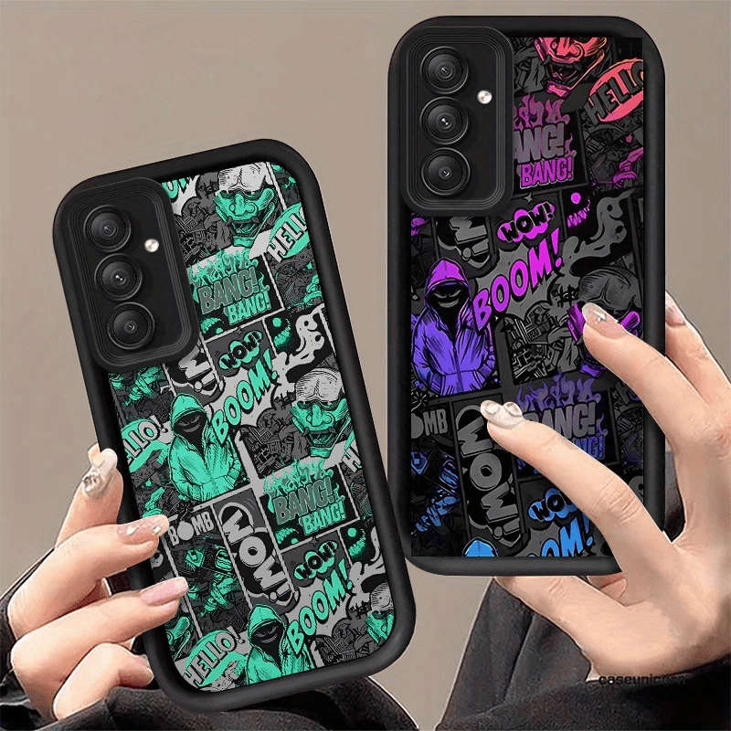 Phone Case Black Compatible Model Galaxy A7 2018