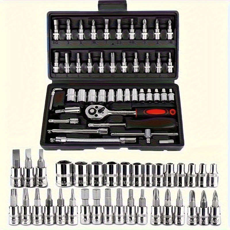 46-Piece Car Repair Tool Kit