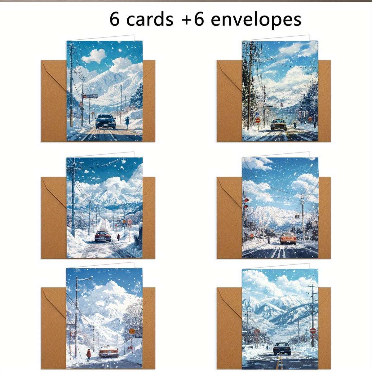 Greeting Cards Quantity 6Pcs