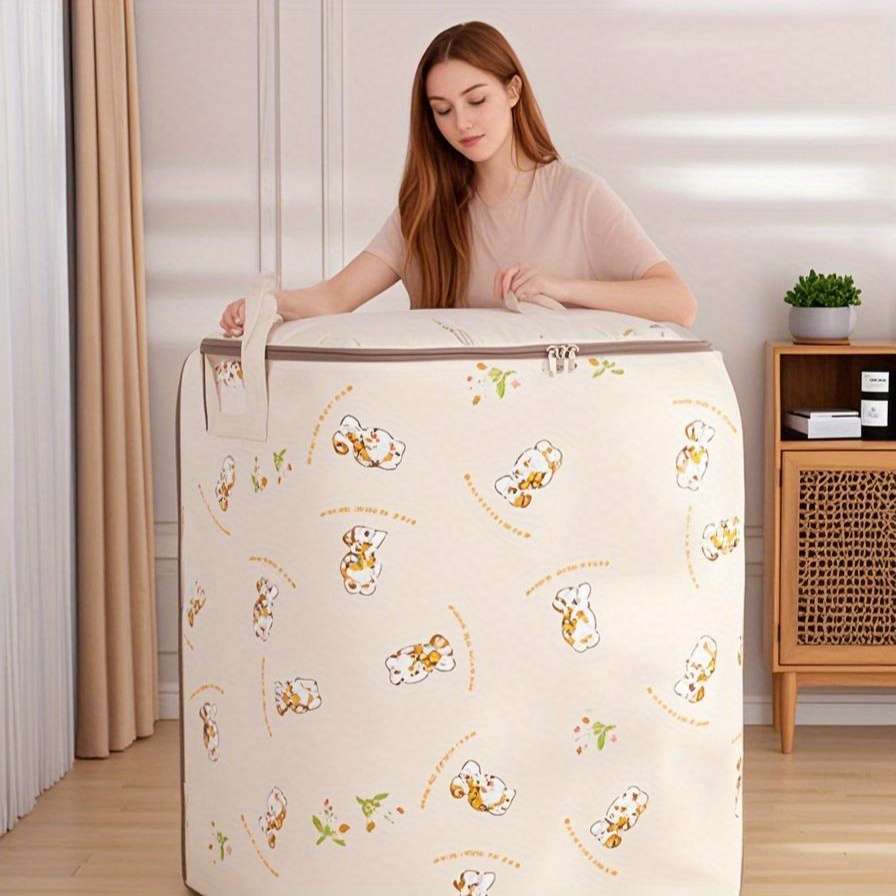 Trend Extra Large Capacity Quilt Clothes Storage Bag Handle Waterproof Moisture