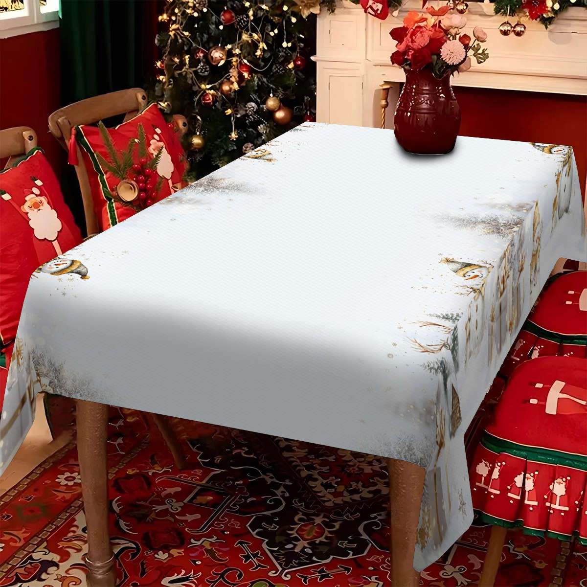 Christmas Tablecloth   Size 55.11Inx78.7In  140Cmx200Cm