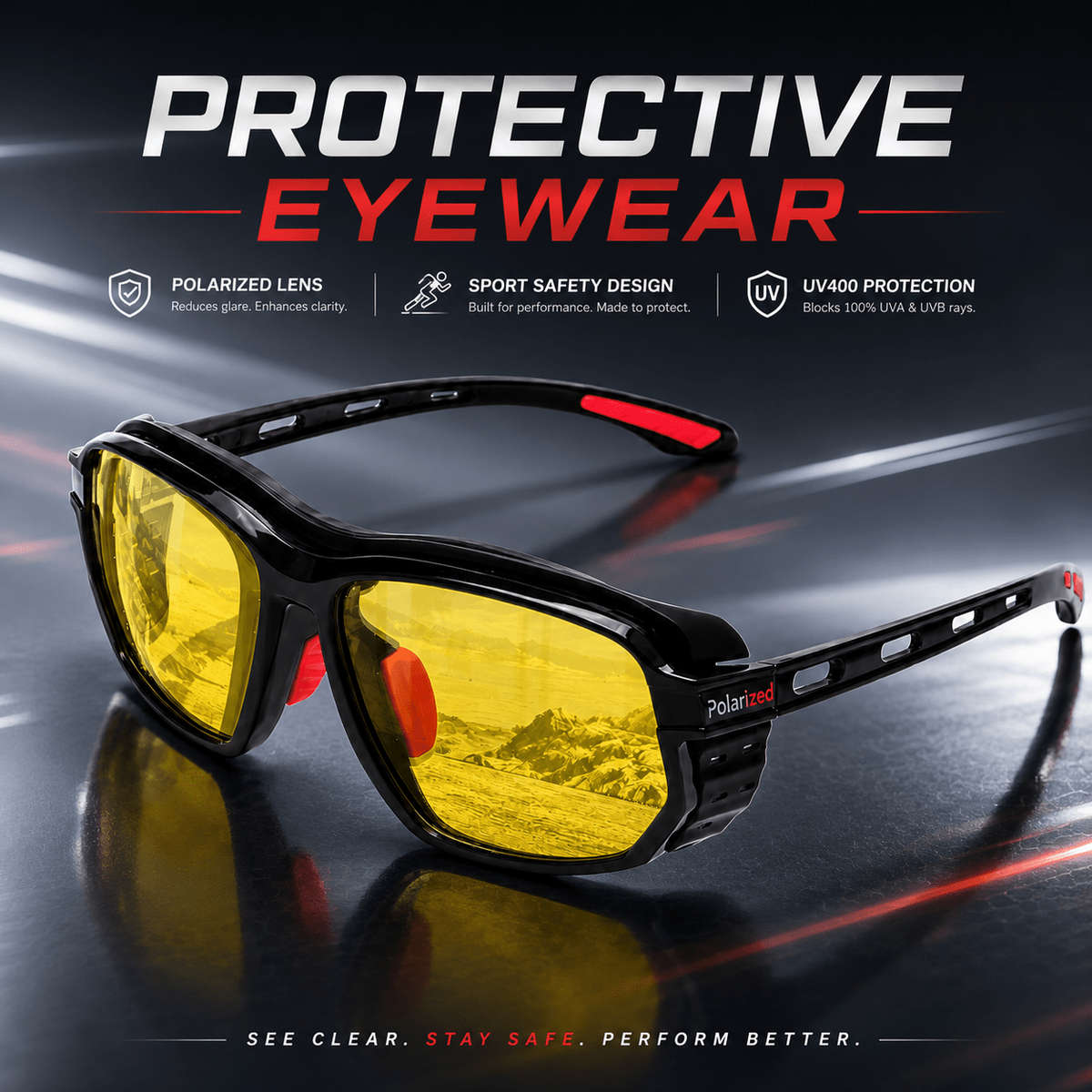 Cycling Glasses Color C5 Gun Yellow
