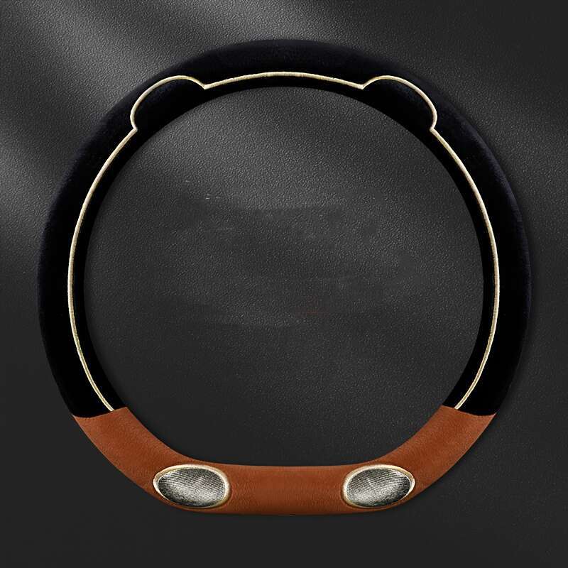 Car Steering Wheel Cover Brown Model D Type