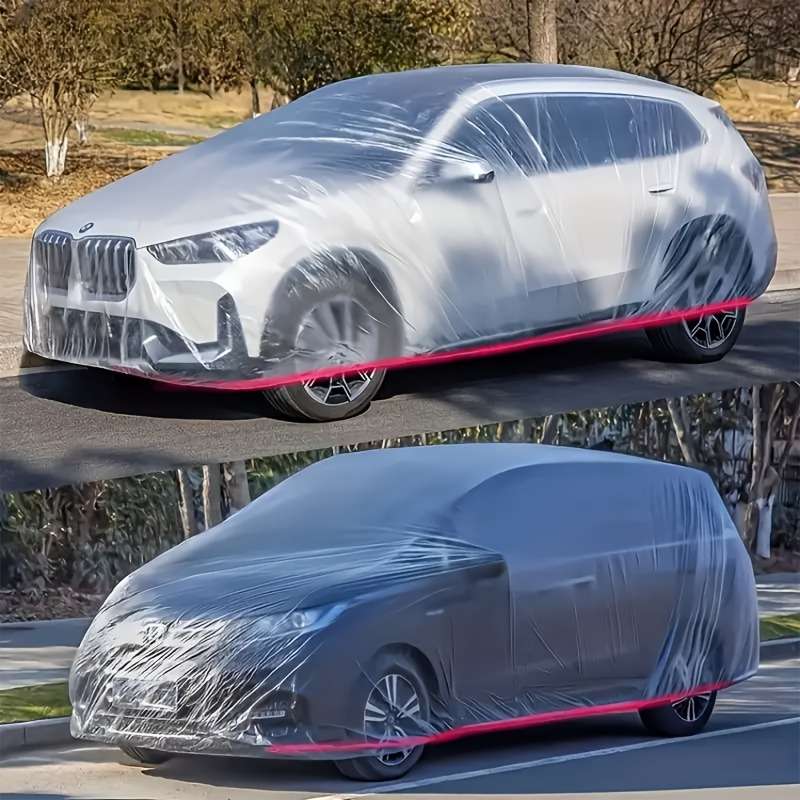 Car Cover Color Transparent White 2Pcs