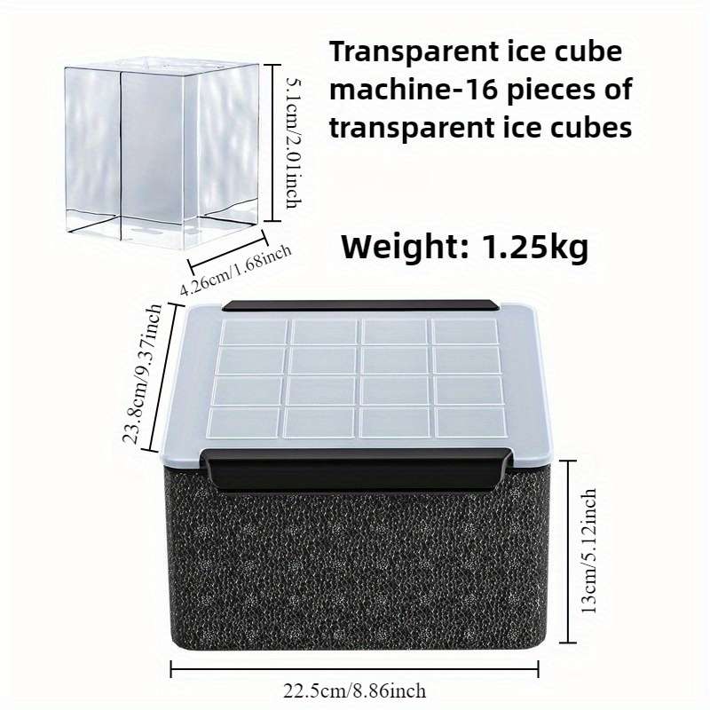 Ice Maker Color 1 Set 16 Square Cavities