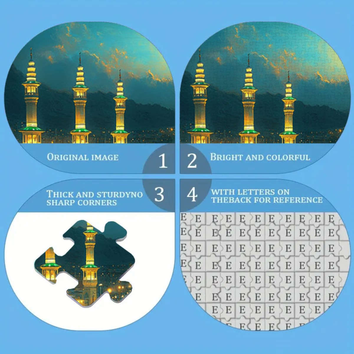 3D Building Model Puzzle Set Size 60Cm X 80Cm