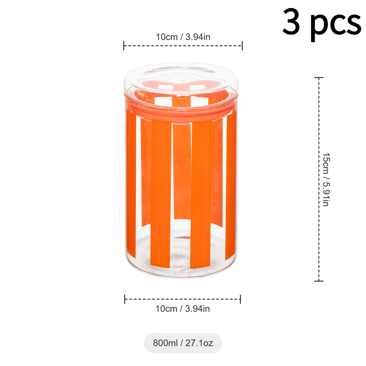 Sealed Jar Quantity 3Pcs