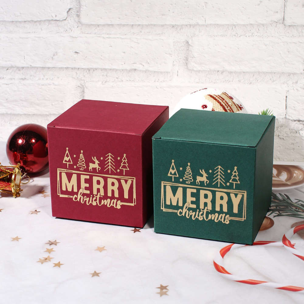 Christmas Gift Boxes Color Green Zfh Size Xtsmc-5Pcs