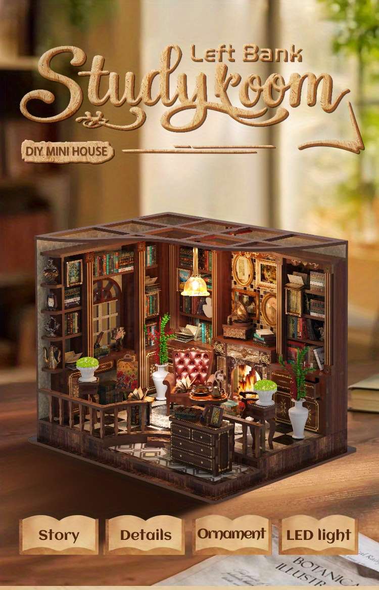 3D House Puzzle Model Model Left Bank Bookstore