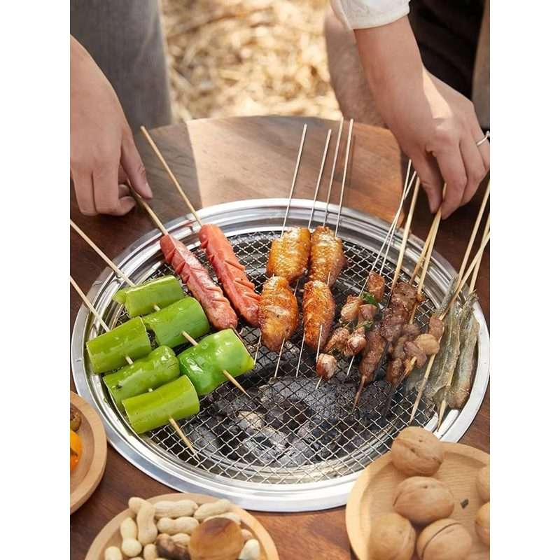 Outdoor Camping Portable Table Multi Functional Barbecue Griller Polished