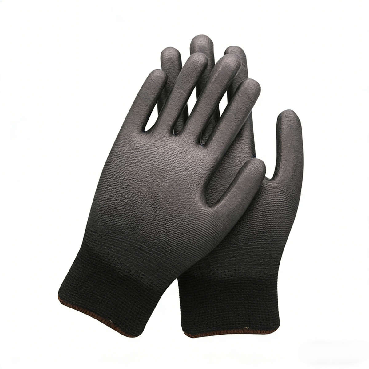 2pcs 2 Nylon Knit Pu Coated Gloves Multi Lightweight Breathable Non Slip