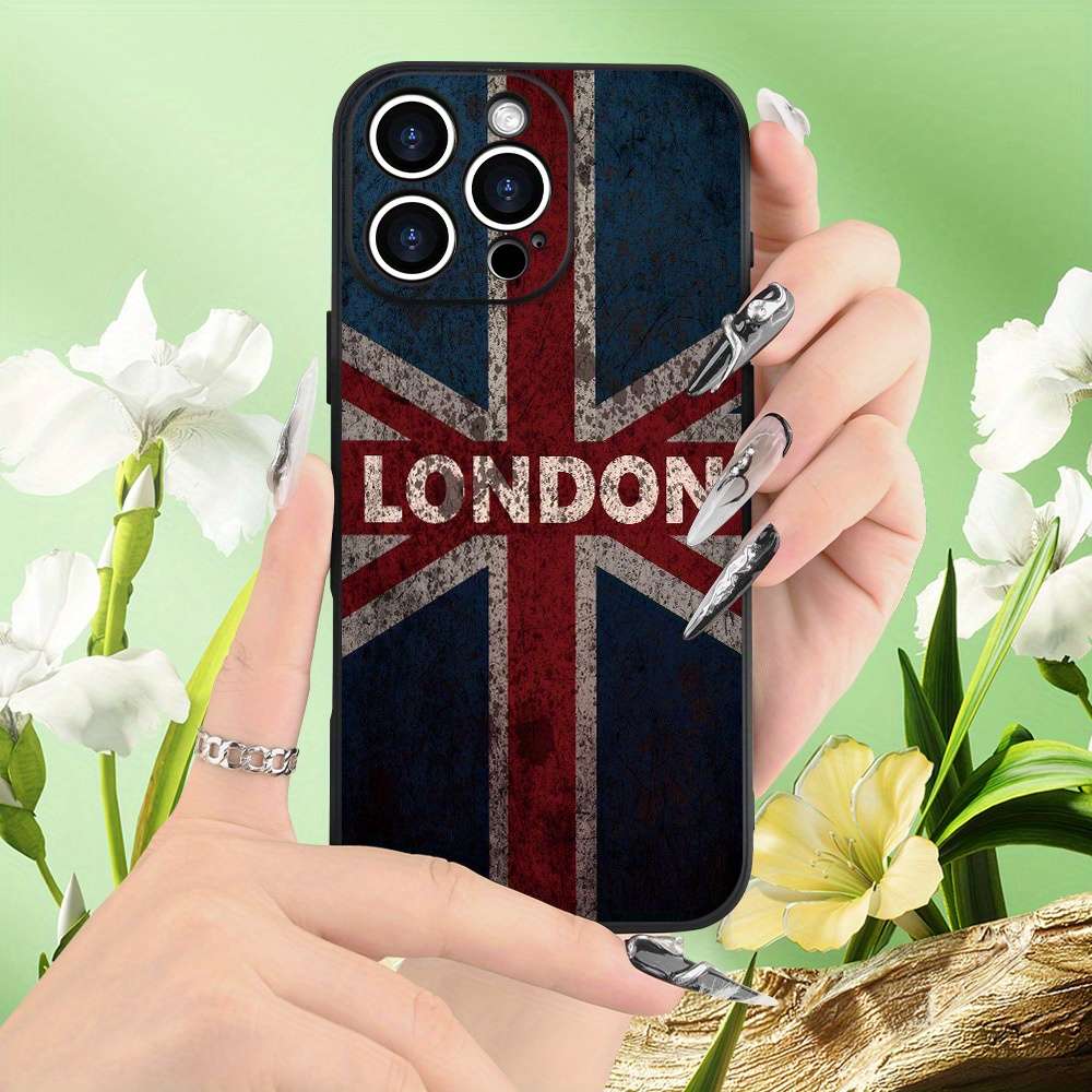 1Pc Black For iPhone 12 Mini UK Flag Phone Case