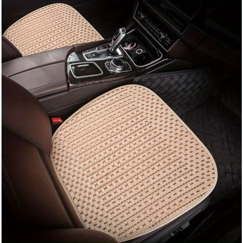Car Seat Cushion Silver Square Pad 2Pcs