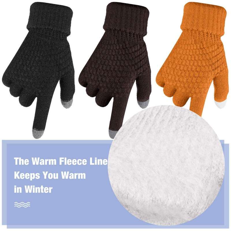 White Winter Touchscreen Gloves