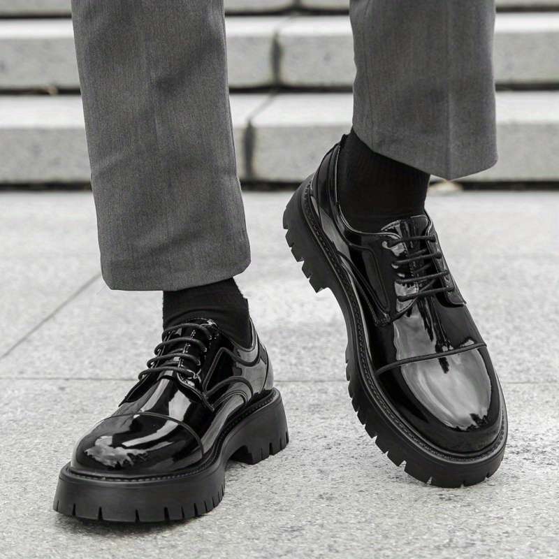 Mens Leather Shoes Color Black Sizeuk 7.5