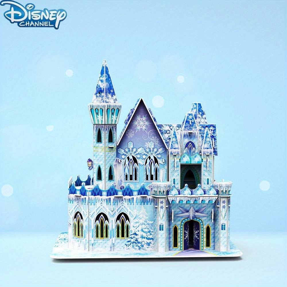 3D Building Model Puzzle Set Color Ice Castle