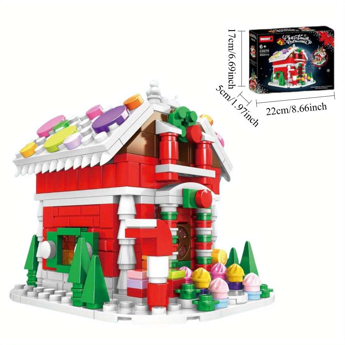 3D Building Model Puzzle Set Color Gingerbread House  322 Pcs