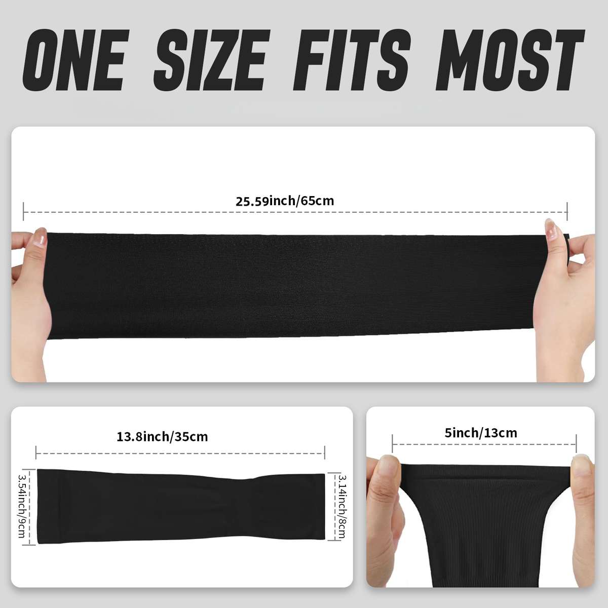 Sunscreen Sleeves Color 3 Pairs 2 Black 1 White