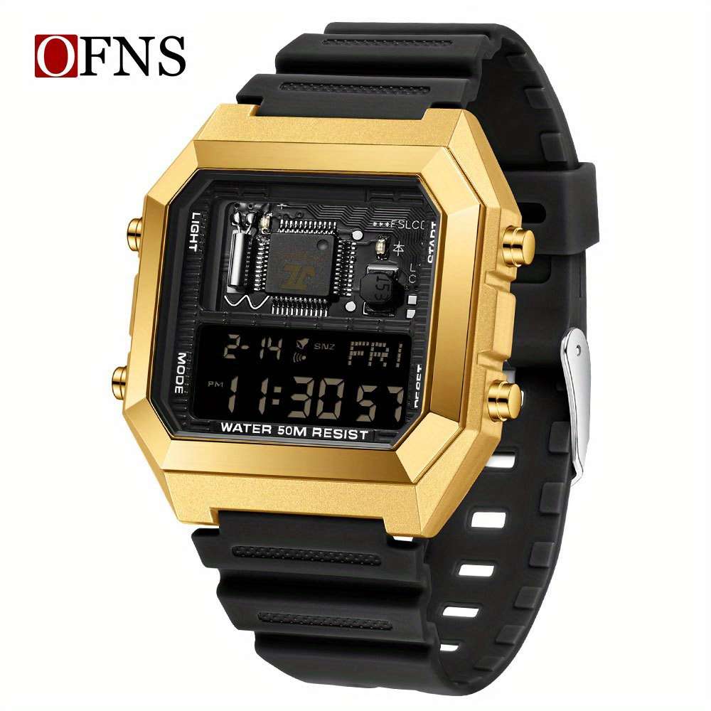 Classic Ofns Men Innovative Multifunctional Sports Watch With 5Atm Water