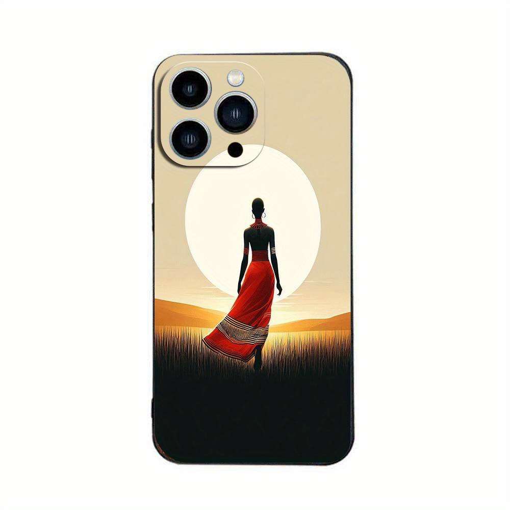 1Pc Black For iPhone 16 Plus African Americans Designed Phone Case