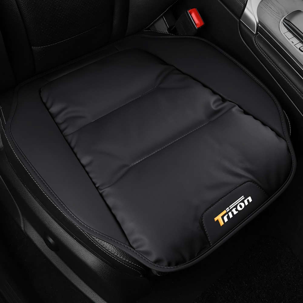 Car Seat Cushion Black Front Square Mat 2Pcs