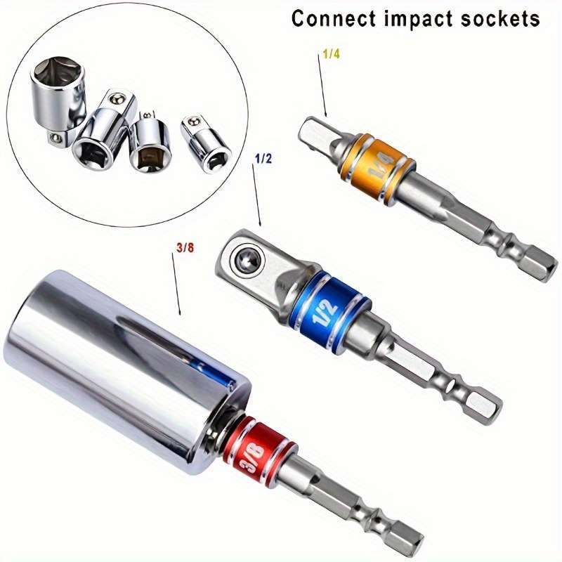 3-Piece Hex Wrench Socket Adapter
