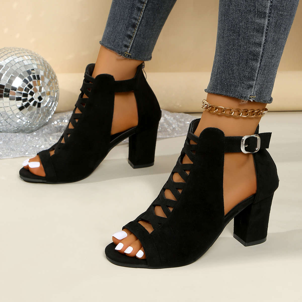 Women S High Heels Color Black Sizeuk 2