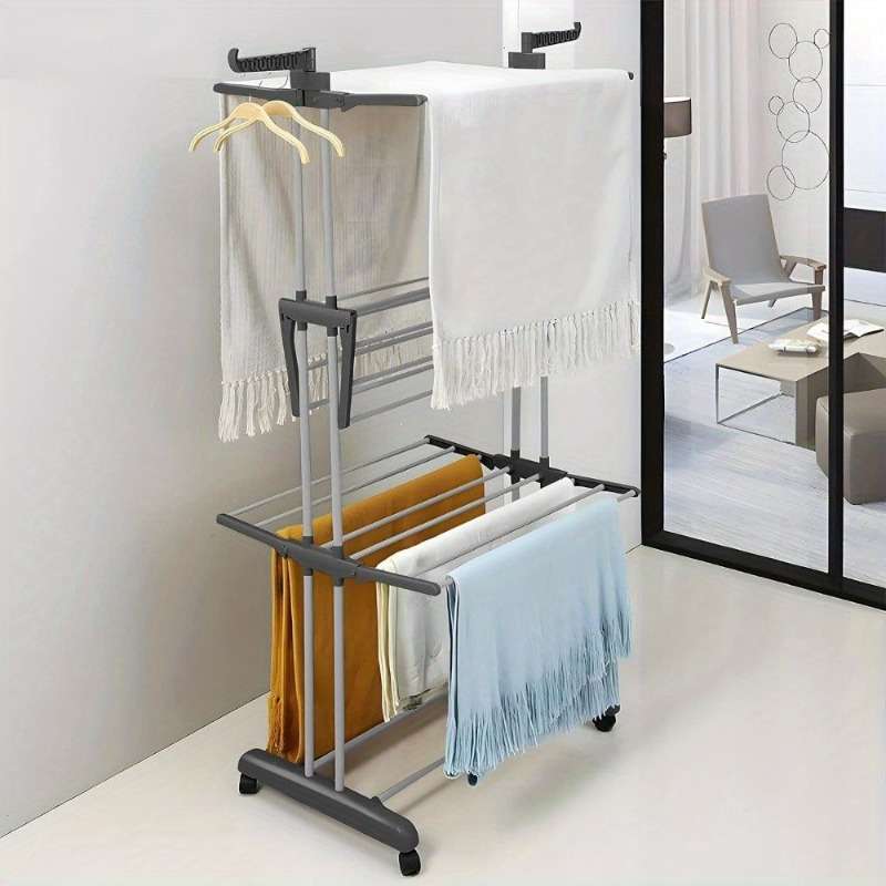 Clothes Rack GrayFour Layers1 Cleaning Cloth
