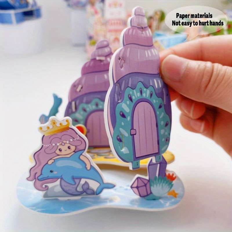 3D Building Model Puzzle Set Model Random Quantity 4 Pcs