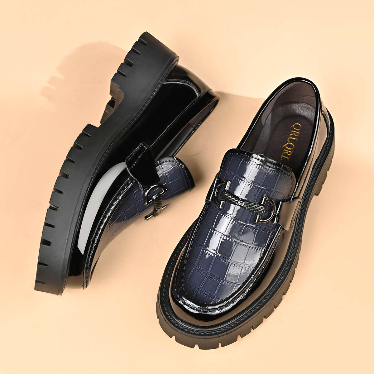 Mens Leather Shoes Color Black Sizeuk 7