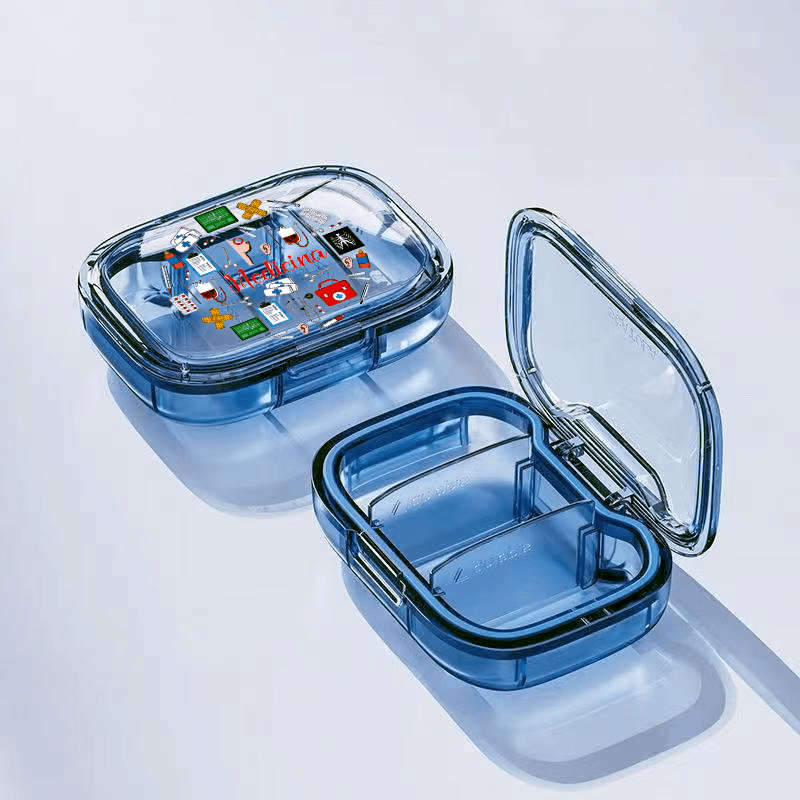 Antibacterial Box 1Pc Blue Medicine Box