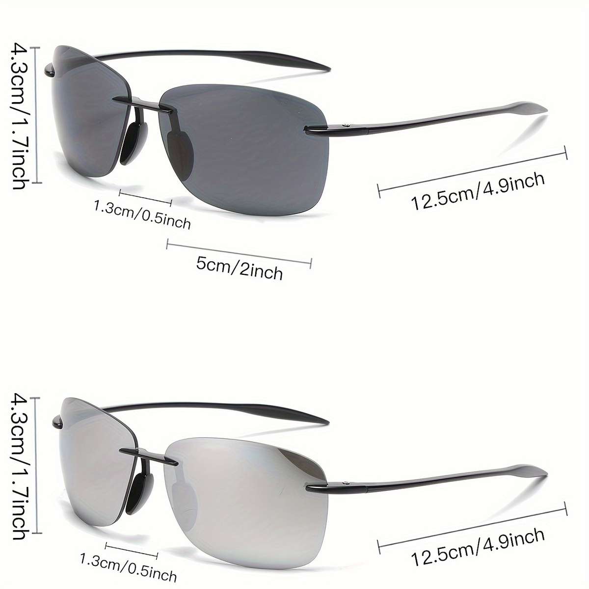 Glasses Color 3Pcs Bluesilverblack