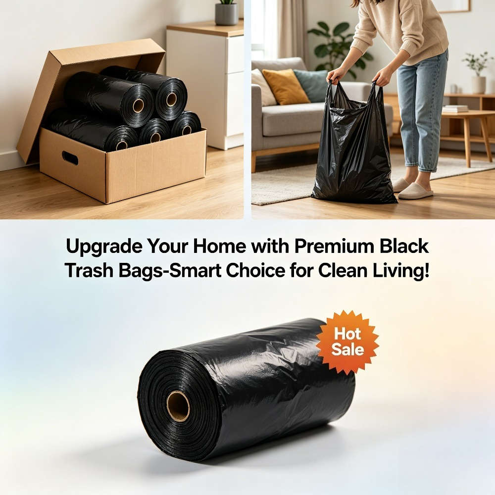 Trash Bag5 Rolls100 Pieces Black