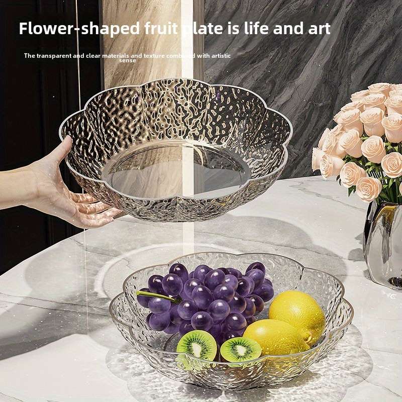 Bowl Color Silvery Edge Transparent Gray