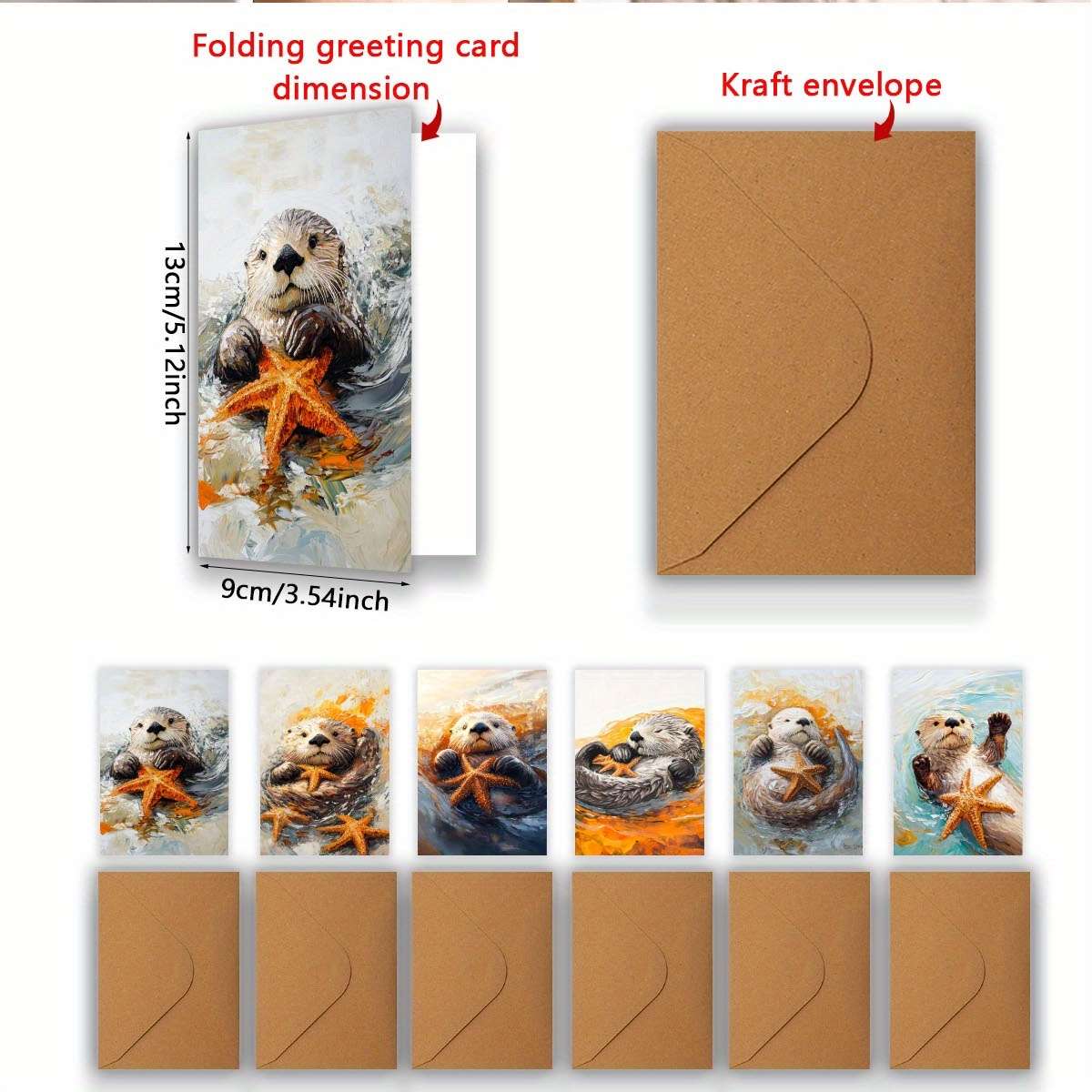 Greeting Cards Quantity 6Pcs