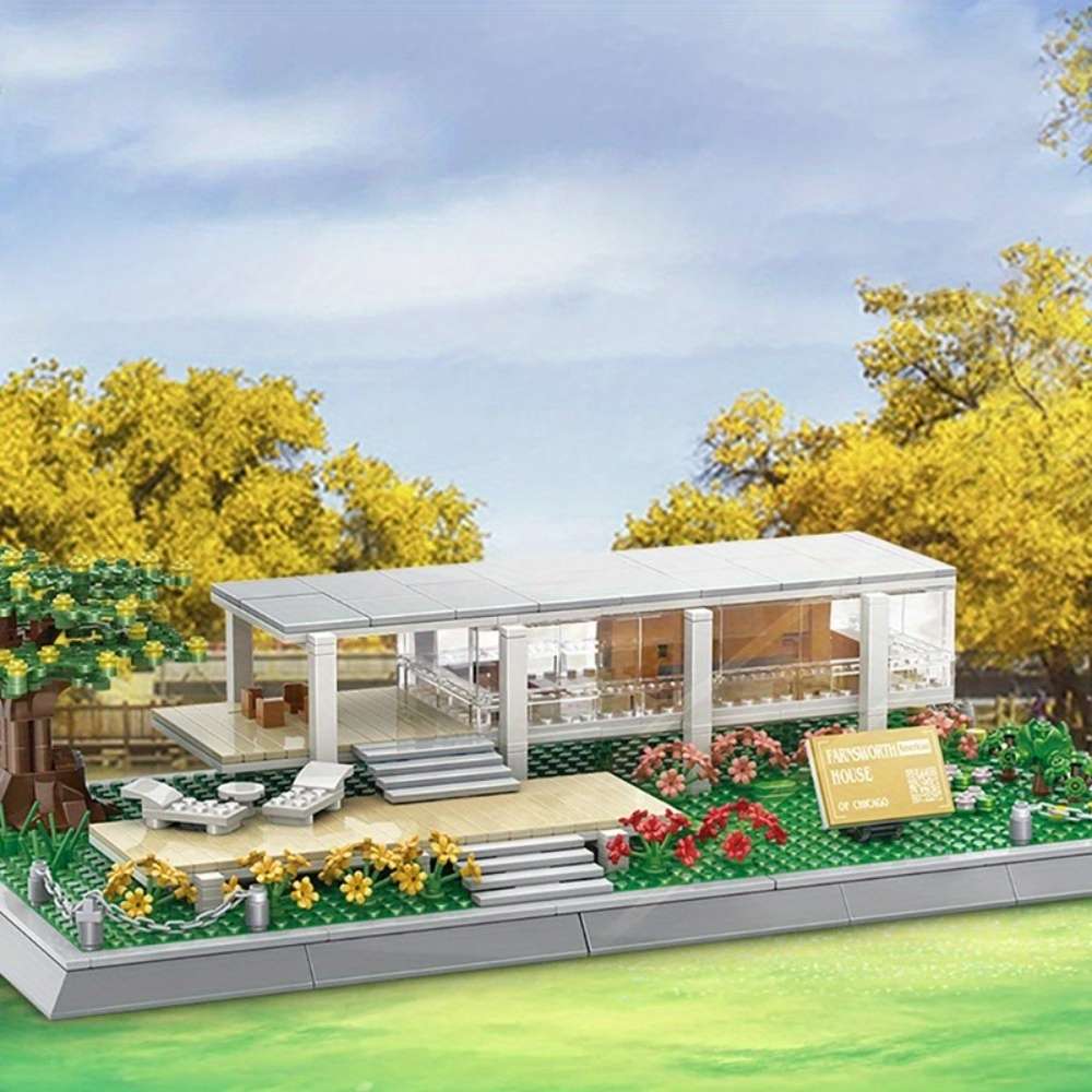 Building Toy Architectural Model Toy Set Color Farnsworth Residence