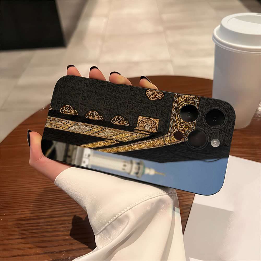 1Pc Black For iPhone 7 Plus 8 Plus Mecca Holy City Wall Phone Case