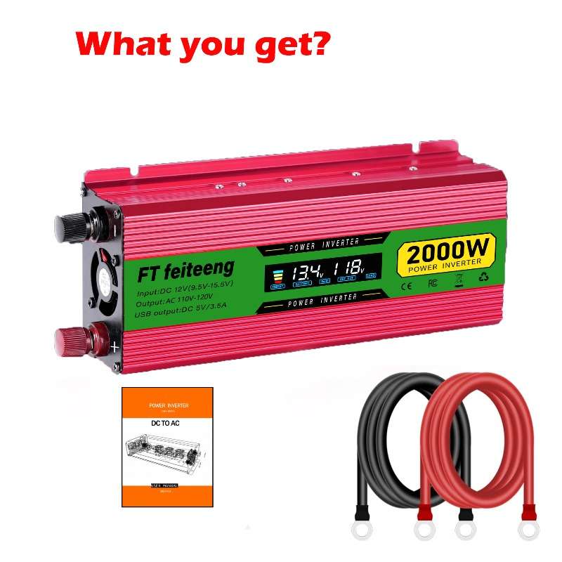 Inverter Model 2000W Itemsred Lcd 2Ac