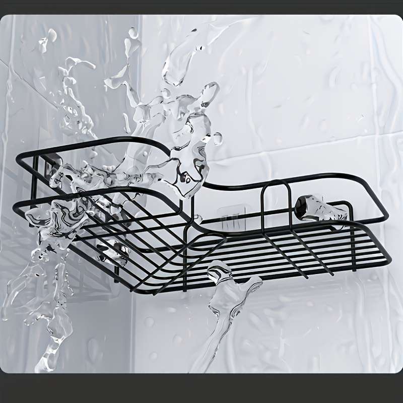 Bathroom Storage Rack Color White Model  2 Auxiliary Hooks