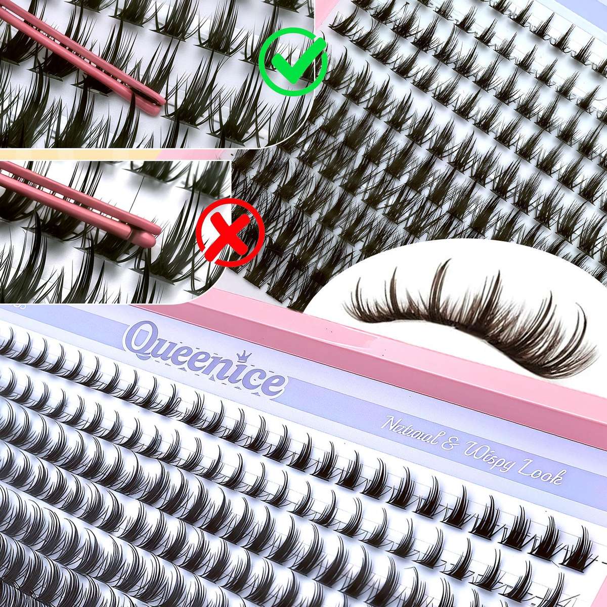 False Eyelashes Model Style F Fairy Lash Clusters