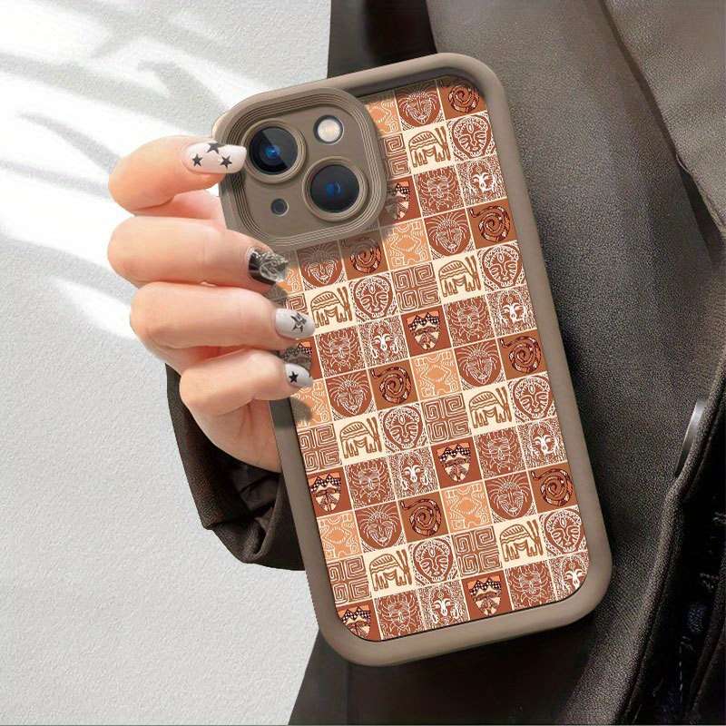 1Pc Dark Brown For iPhone 13 Phone Case