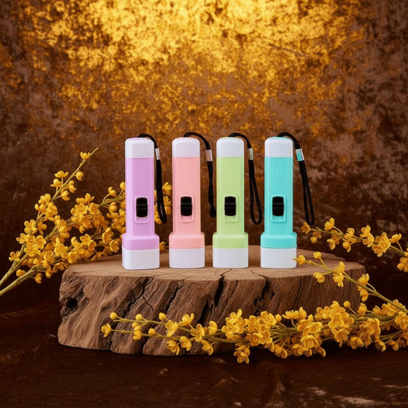 Durable 1Pc Macaron Flashlight Cute Portable Led Torch Professional Reliable