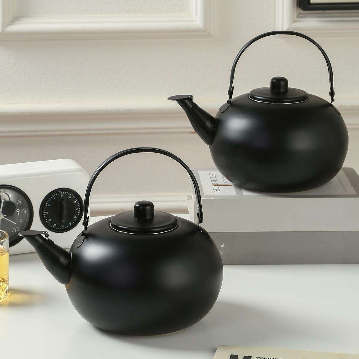 Kettle Color Black Round Pot