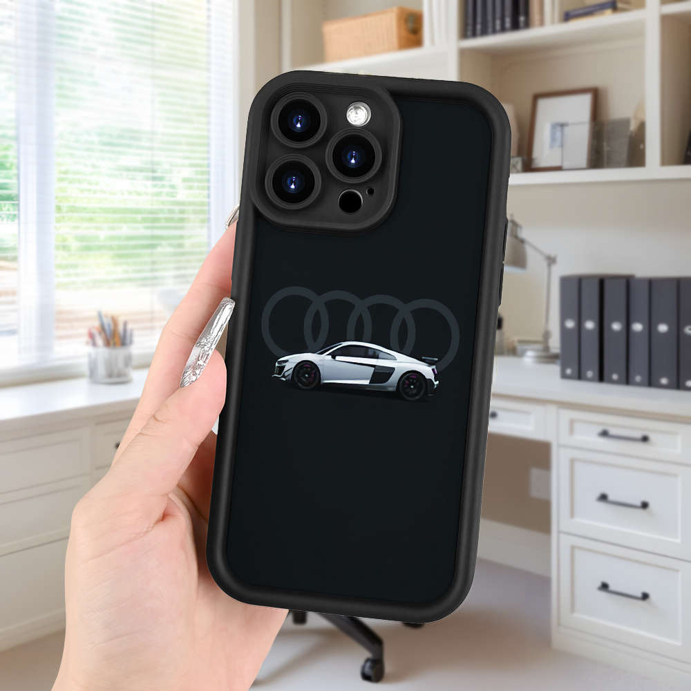 1Pc Black For iPhone 16e Car Pattern Phone Case