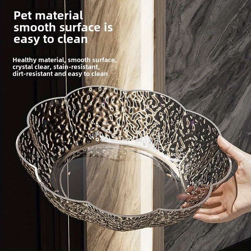 Bowl Color Silvery Edge Transparent Gray