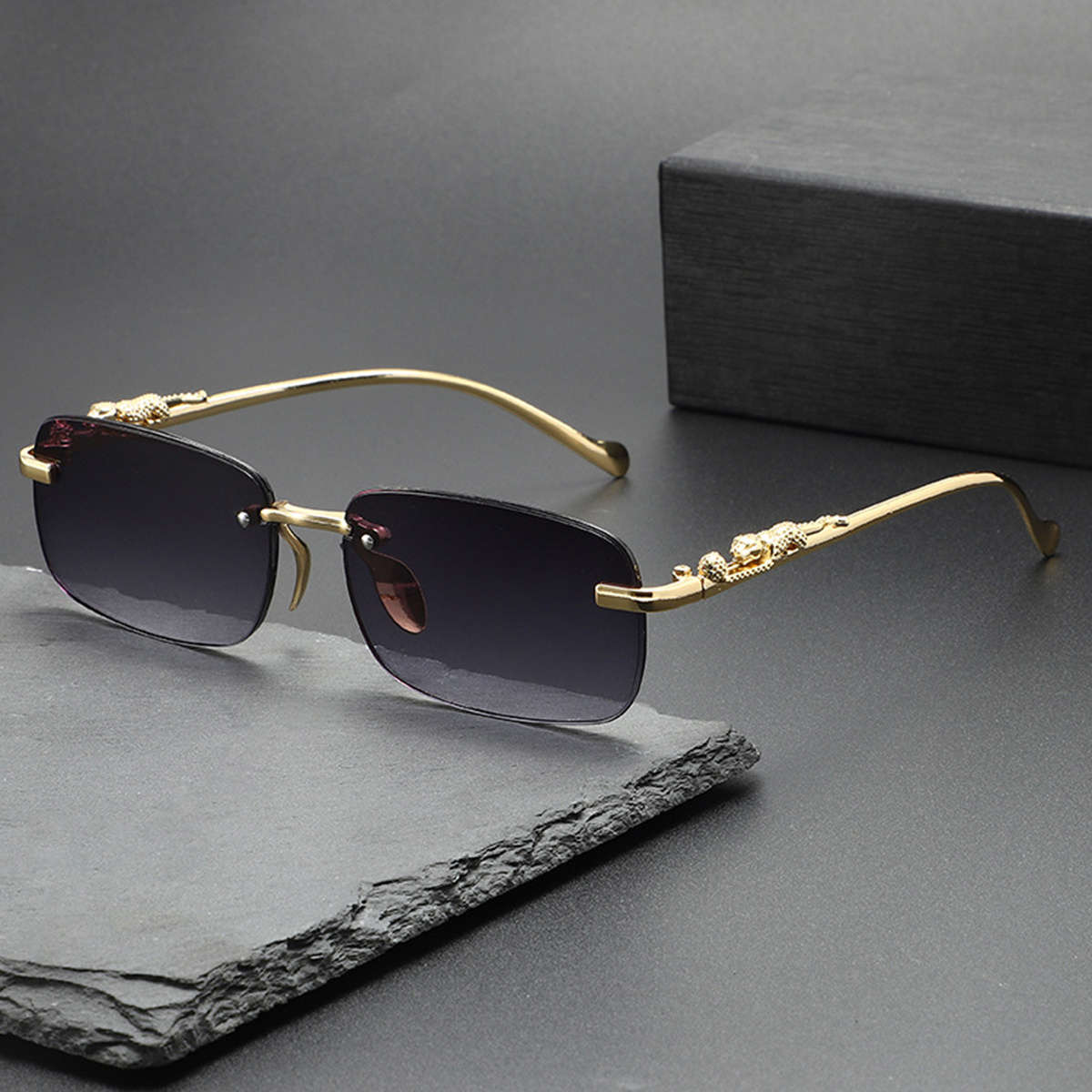 Mens Glasses Color 2Pc Brown